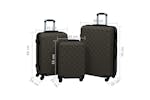 vidaXL 92417 Hardcase Trolley Set 3 Pcs Anthracite Abs vidaXL 92417 Hardcase Trolley Set 3 Pcs Anthracite Abs
