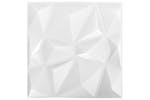 Vidaxl 3d Wall Panels 12 Pcs 50x50 Cm Diamond White 3 M² Vidaxl 3d Wall Panels 12 Pcs 50x50 Cm Diamond White 3 M²