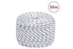 vidaXL 152290 Boat Rope White 8mm 50 M Polypropylene vidaXL 152290 Boat Rope White 8mm 50 M Polypropylene