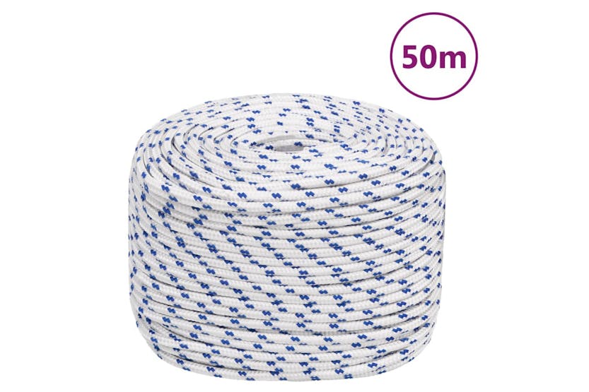 vidaXL 152290 Boat Rope White 8mm 50 M Polypropylene vidaXL 152290 Boat Rope White 8mm 50 M Polypropylene