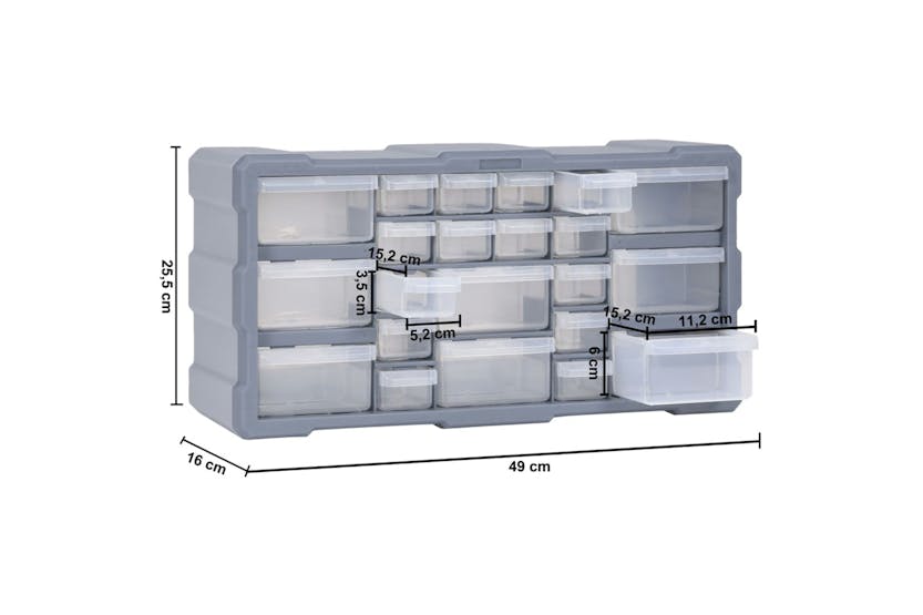 vidaXL 147584 Multi-drawer Organiser With 22 Drawers 49x16x25.5cm vidaXL 147584 Multi-drawer Organiser With 22 Drawers 49x16x25.5cm