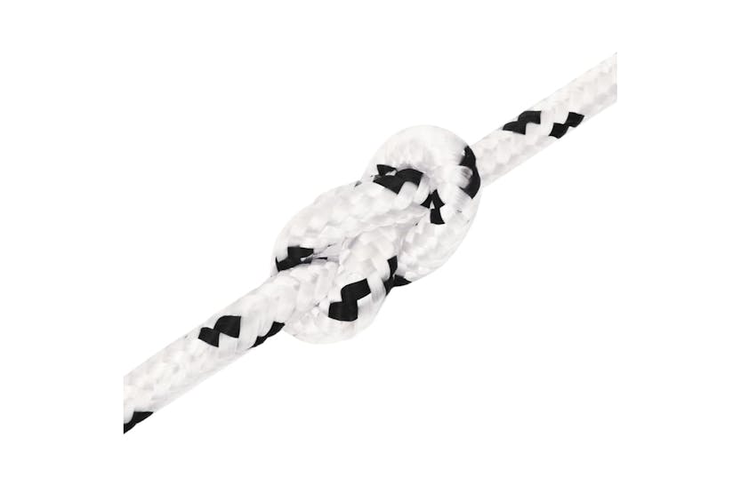 vidaXL 152763 Braided Boat Rope White 6mmx100 M Polyester vidaXL 152763 Braided Boat Rope White 6mmx100 M Polyester