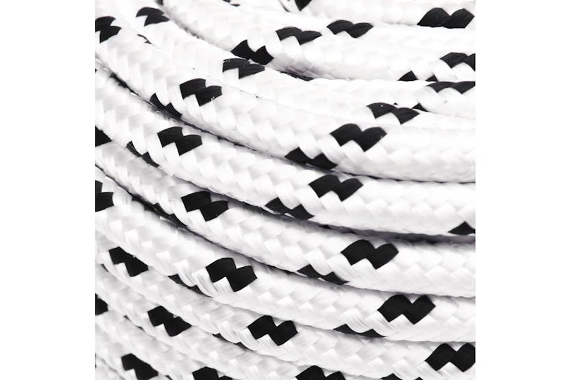 vidaXL 152763 Braided Boat Rope White 6mmx100 M Polyester vidaXL 152763 Braided Boat Rope White 6mmx100 M Polyester