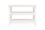 vidaXL 823645 Work Bench White 110.5x50x80cm Solid Wood Pine vidaXL 823645 Work Bench White 110.5x50x80cm Solid Wood Pine