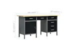 vidaXL 145347 Workbench Black 160x60x85cm Steel vidaXL 145347 Workbench Black 160x60x85cm Steel