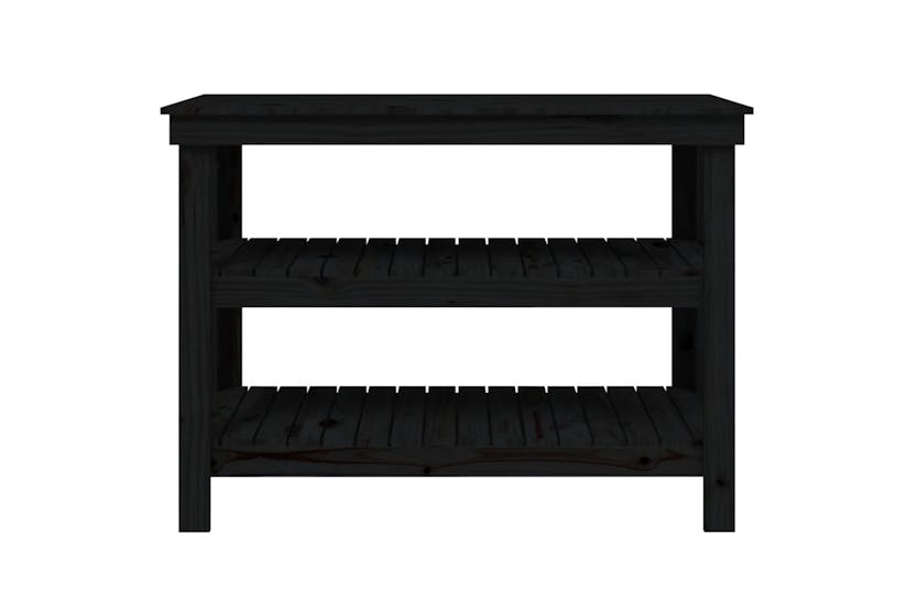 vidaXL 823648 Work Bench Black 110.5x50x80cm Solid Wood Pine vidaXL 823648 Work Bench Black 110.5x50x80cm Solid Wood Pine