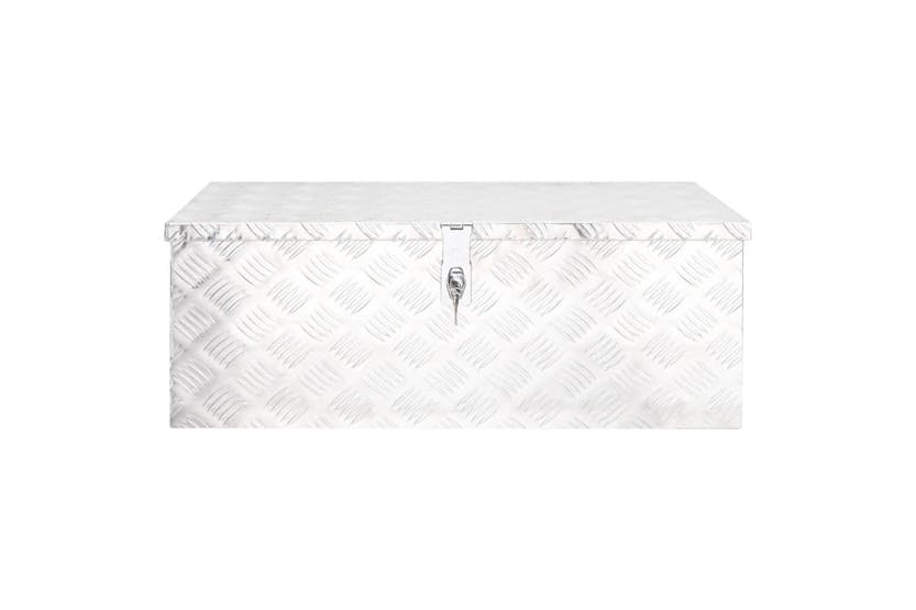 vidaXL 152252 Storage Box Silver 80x39x30cm Aluminium vidaXL 152252 Storage Box Silver 80x39x30cm Aluminium