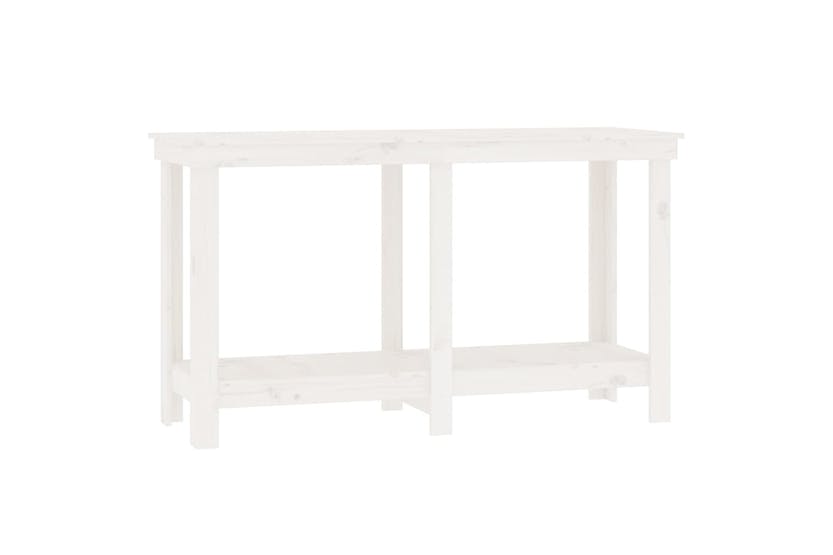 vidaXL 822507 Work Bench White 140x50x80cm Solid Wood Pine vidaXL 822507 Work Bench White 140x50x80cm Solid Wood Pine