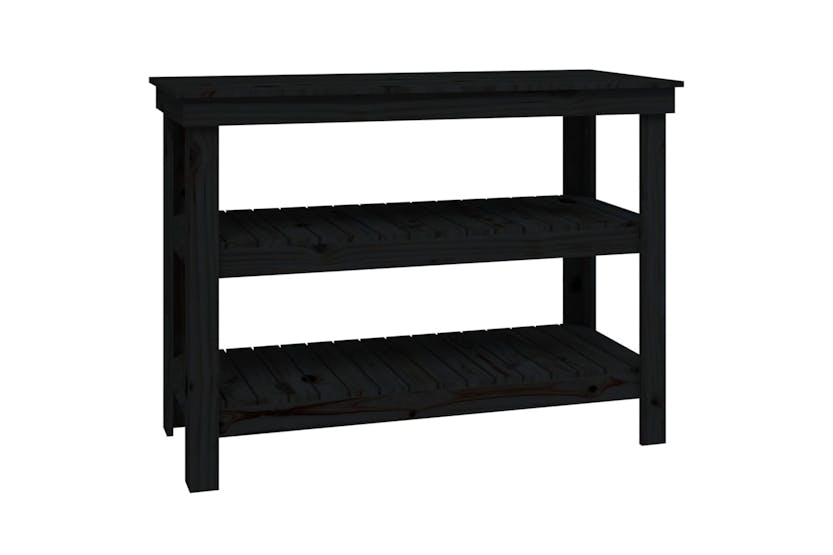 vidaXL 823648 Work Bench Black 110.5x50x80cm Solid Wood Pine vidaXL 823648 Work Bench Black 110.5x50x80cm Solid Wood Pine