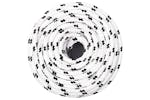 vidaXL 152763 Braided Boat Rope White 6mmx100 M Polyester vidaXL 152763 Braided Boat Rope White 6mmx100 M Polyester