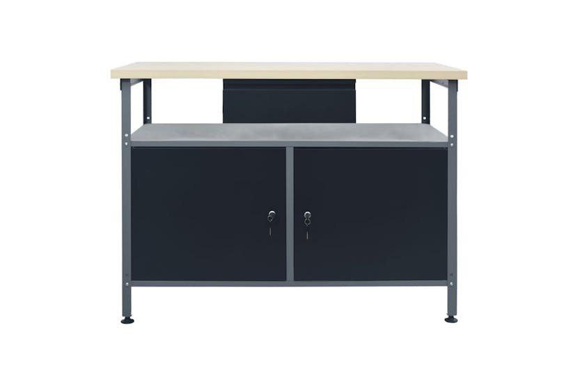 vidaXL 145345 Workbench Black 120x60x85cm Steel vidaXL 145345 Workbench Black 120x60x85cm Steel
