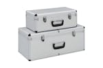 vidaXL 91850 Storage Cases 2 Pcs Silver Aluminium vidaXL 91850 Storage Cases 2 Pcs Silver Aluminium
