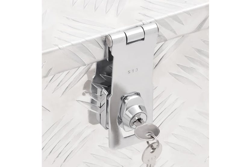 vidaXL 152252 Storage Box Silver 80x39x30cm Aluminium vidaXL 152252 Storage Box Silver 80x39x30cm Aluminium