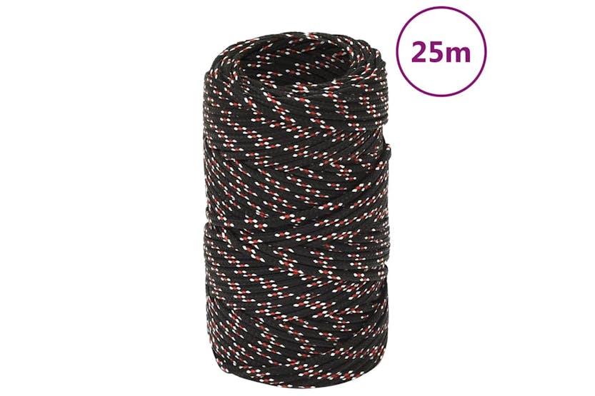 vidaXL 152317 Boat Rope Black 2mm 25 M Polypropylene vidaXL 152317 Boat Rope Black 2mm 25 M Polypropylene