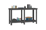 vidaXL 822508 Work Bench Grey 140x50x80cm Solid Wood Pine vidaXL 822508 Work Bench Grey 140x50x80cm Solid Wood Pine