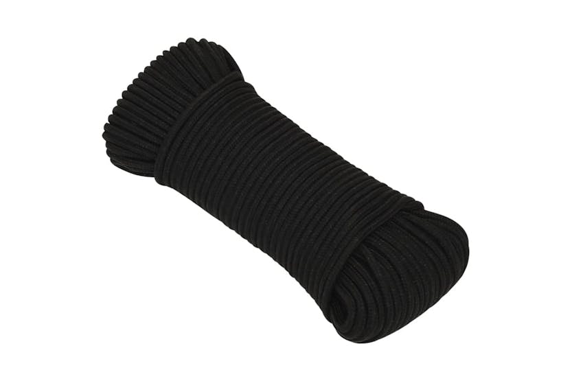 vidaXL 152809 Work Rope Black 5mm 100 M Polyester vidaXL 152809 Work Rope Black 5mm 100 M Polyester