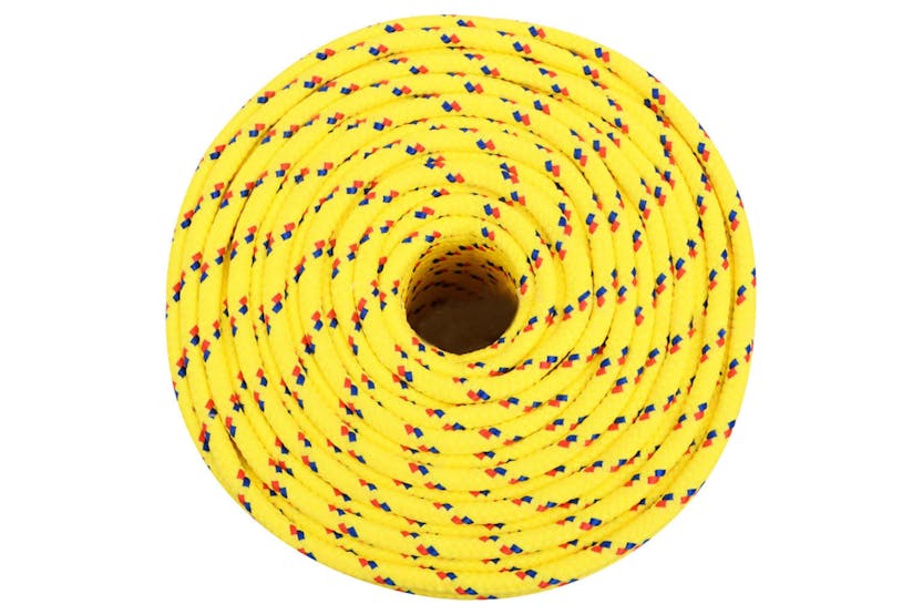 vidaXL 152607 Boat Rope Yellow 8mm 25 M Polypropylene vidaXL 152607 Boat Rope Yellow 8mm 25 M Polypropylene