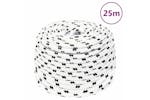vidaXL 152771 Braided Boat Rope White 10mmx25 M Polyester vidaXL 152771 Braided Boat Rope White 10mmx25 M Polyester