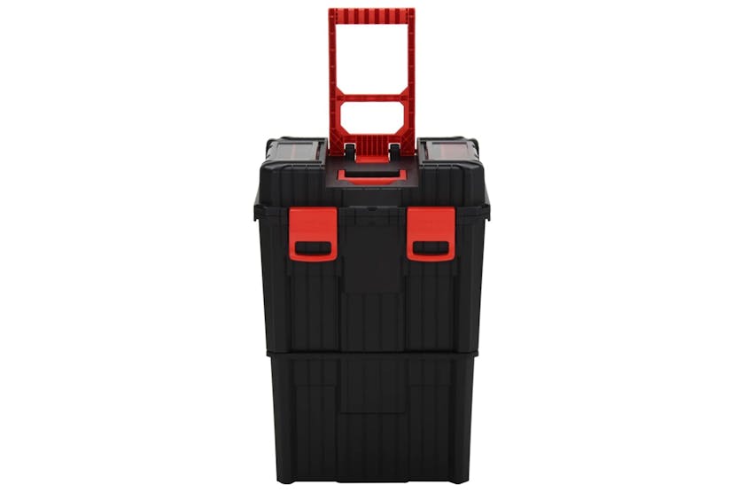 vidaXL 152097 Toolbox Trolley Black And Red Polypropylene vidaXL 152097 Toolbox Trolley Black And Red Polypropylene
