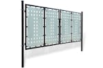 vidaXL 141692 Black Double Door Fence Gate 300 X 175cm vidaXL 141692 Black Double Door Fence Gate 300 X 175cm