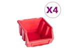 vidaXL 150817 8 Piece Storage Bin Kit With Wall Panel Red And Black vidaXL 150817 8 Piece Storage Bin Kit With Wall Panel Red And Black