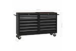 vidaXL 3056736 Tool Trolley With 14 Drawers Steel Black (147185+147186) vidaXL 3056736 Tool Trolley With 14 Drawers Steel Black (147185+147186)