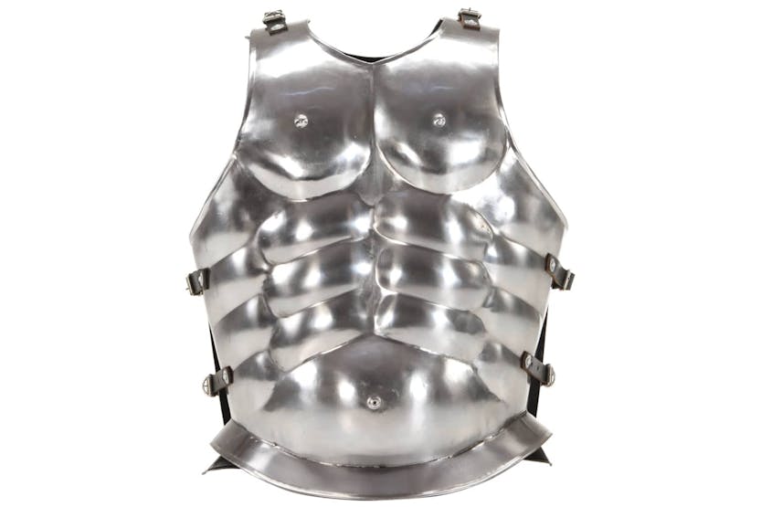 vidaXL 286209 Roman Soldier Body Armour Cuirass Replica Larp Silver Steel vidaXL 286209 Roman Soldier Body Armour Cuirass Replica Larp Silver Steel