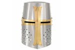 vidaXL 286206 Medieval Crusader Knight Helmet Replica Larp Silver Steel vidaXL 286206 Medieval Crusader Knight Helmet Replica Larp Silver Steel