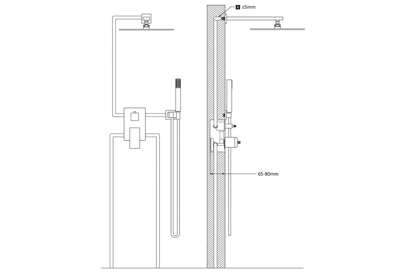 vidaXL 147718 Shower System Stainless Steel 201 Black vidaXL 147718 Shower System Stainless Steel 201 Black