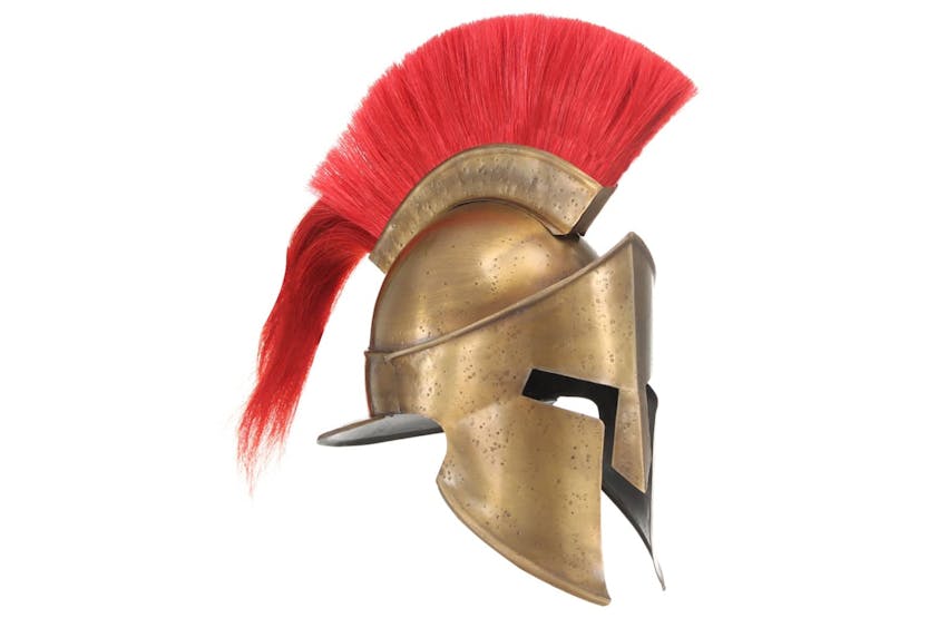 vidaXL 286227 Greek Warrior Helmet Antique Replica Larp Brass Steel vidaXL 286227 Greek Warrior Helmet Antique Replica Larp Brass Steel