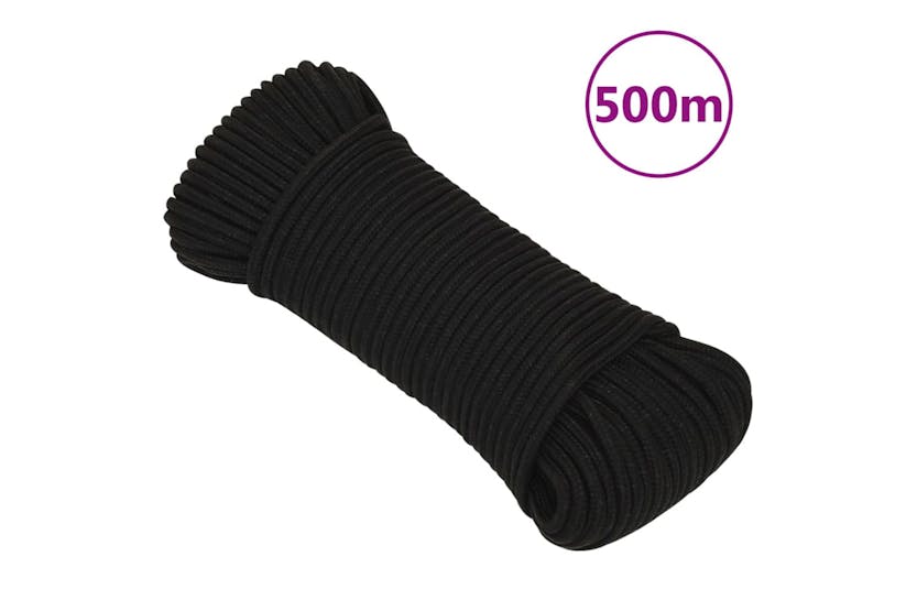 vidaXL 152811 Work Rope Black 5mm 500 M Polyester vidaXL 152811 Work Rope Black 5mm 500 M Polyester