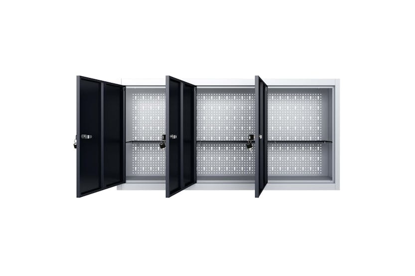 vidaXL 145353 Wall Mounted Tool Cabinet Industrial Style Metal Grey And Black vidaXL 145353 Wall Mounted Tool Cabinet Industrial Style Metal Grey And Black