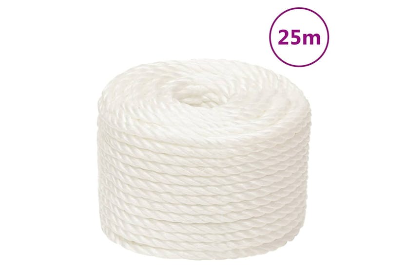 vidaXL 153050 Work Rope White 10mm 25 M Polypropylene vidaXL 153050 Work Rope White 10mm 25 M Polypropylene