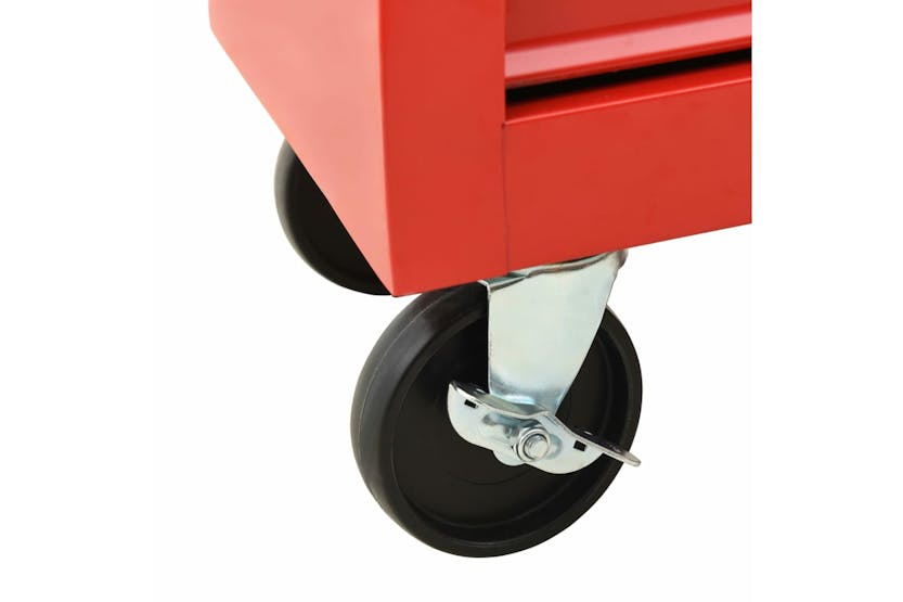 vidaXL 3056737 Tool Trolley With 15 Drawers Steel Red (147175+2x147176) vidaXL 3056737 Tool Trolley With 15 Drawers Steel Red (147175+2x147176)
