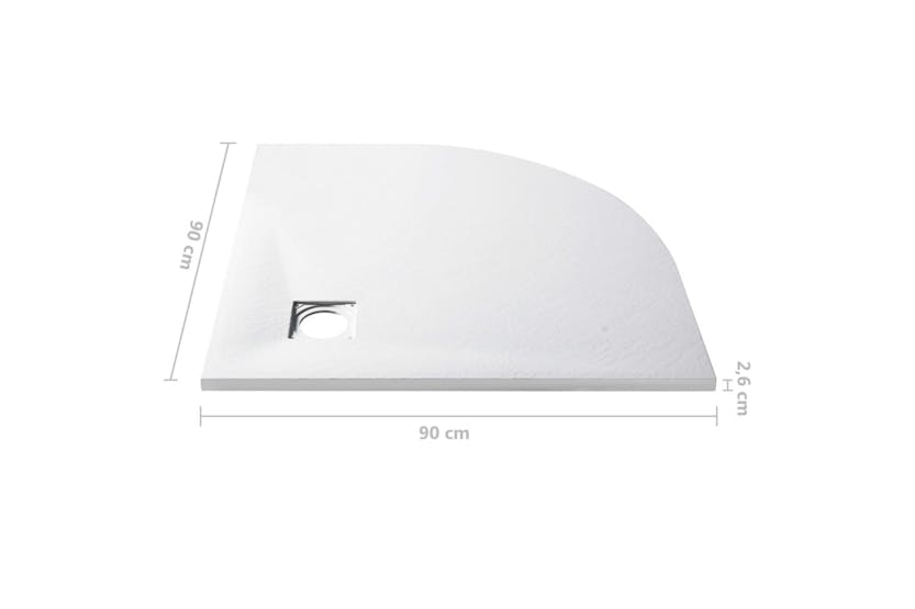 vidaXL 146526 Shower Tray Smc White 90x90cm vidaXL 146526 Shower Tray Smc White 90x90cm