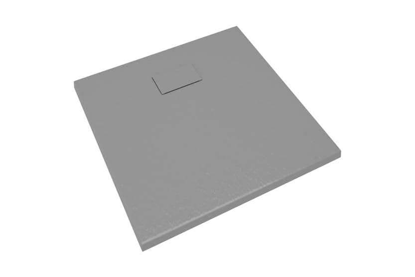 vidaXL 148933 Shower Base Tray Smc Grey 90x90cm vidaXL 148933 Shower Base Tray Smc Grey 90x90cm