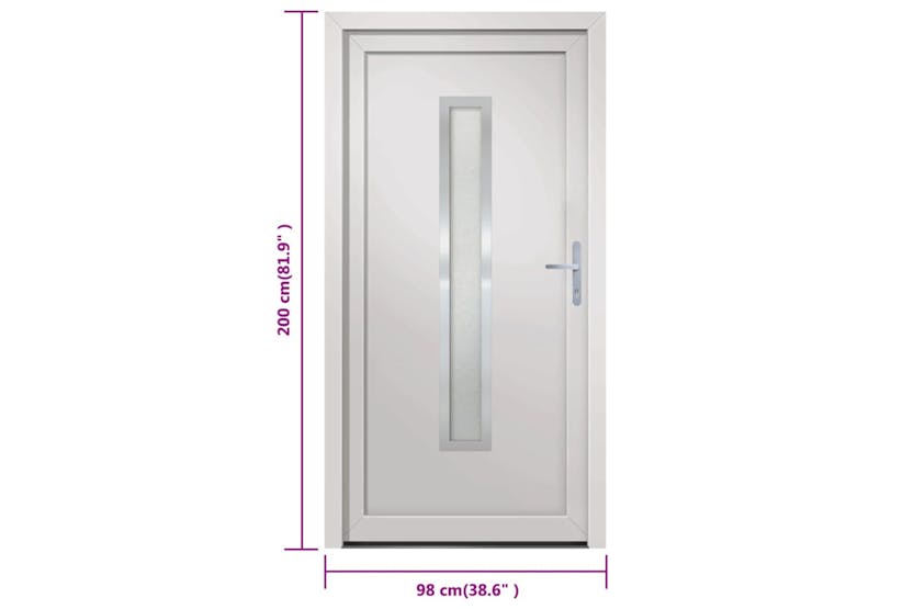 vidaXL 3187893 Front Door White 98x200cm Pvc vidaXL 3187893 Front Door White 98x200cm Pvc