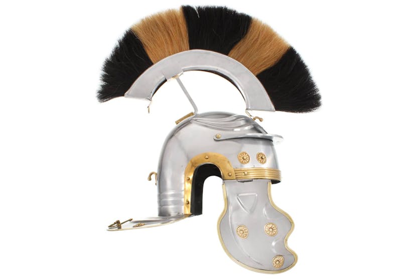 vidaXL 286119 Roman Soldier Helmet Antique Replica Larp Silver Steel vidaXL 286119 Roman Soldier Helmet Antique Replica Larp Silver Steel