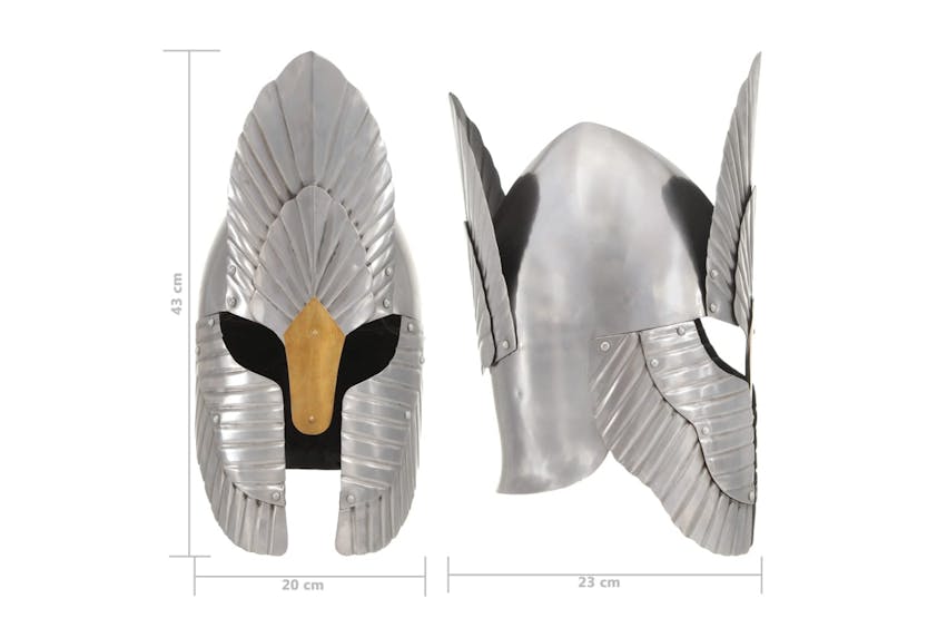 vidaXL 286230 Fantasy Medieval Knight Helmet Replica Larp Silver Steel vidaXL 286230 Fantasy Medieval Knight Helmet Replica Larp Silver Steel