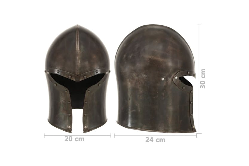 vidaXL 286237 Medieval Knight Helmet Antique Replica Larp Silver Steel vidaXL 286237 Medieval Knight Helmet Antique Replica Larp Silver Steel