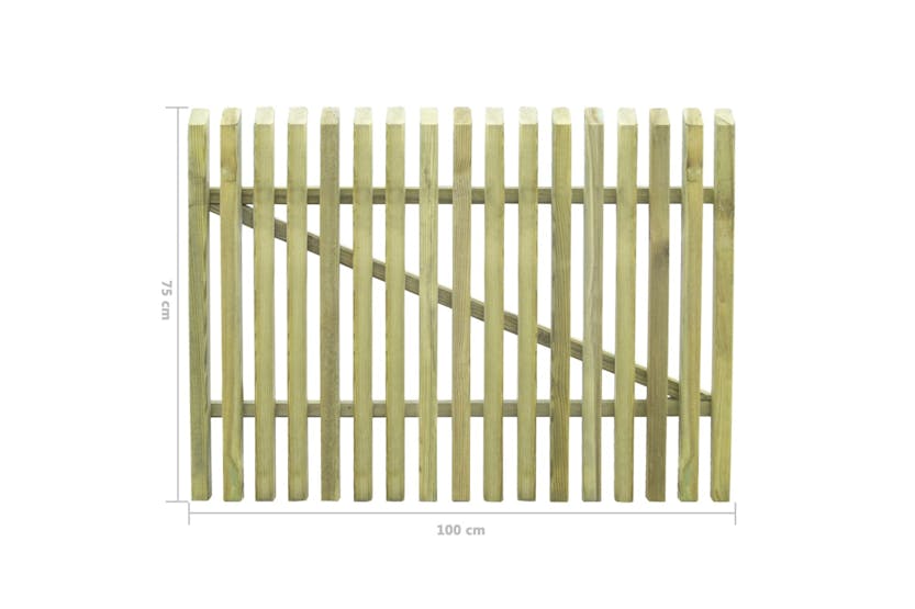 vidaXL 45139 Picket Garden Gate Impregnated Pinewood 100x75cm vidaXL 45139 Picket Garden Gate Impregnated Pinewood 100x75cm