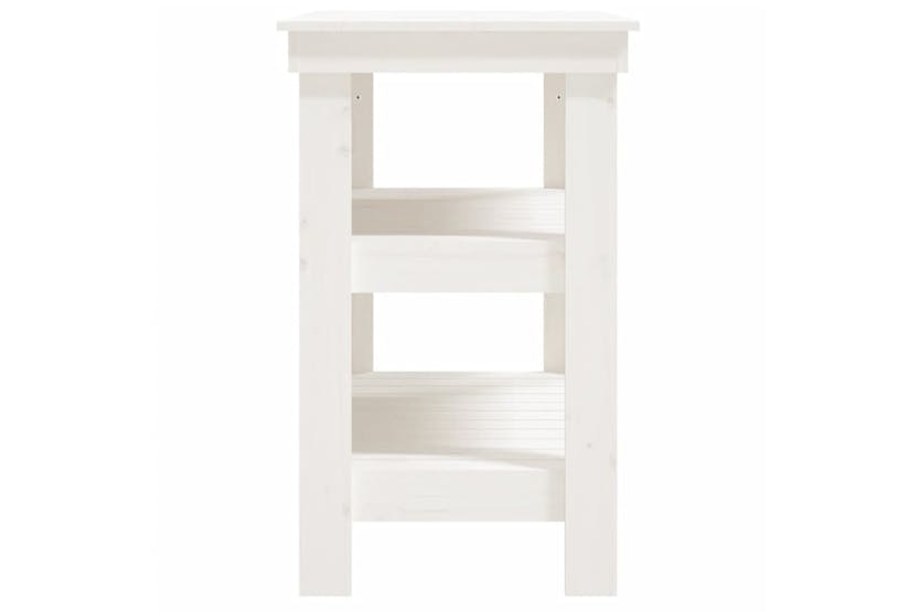 vidaXL 823640 Work Bench White 78.5x50x80cm Solid Wood Pine vidaXL 823640 Work Bench White 78.5x50x80cm Solid Wood Pine