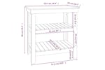 vidaXL 823640 Work Bench White 78.5x50x80cm Solid Wood Pine vidaXL 823640 Work Bench White 78.5x50x80cm Solid Wood Pine