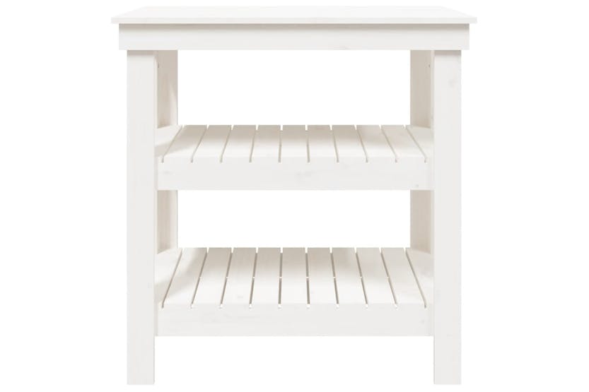 vidaXL 823640 Work Bench White 78.5x50x80cm Solid Wood Pine vidaXL 823640 Work Bench White 78.5x50x80cm Solid Wood Pine