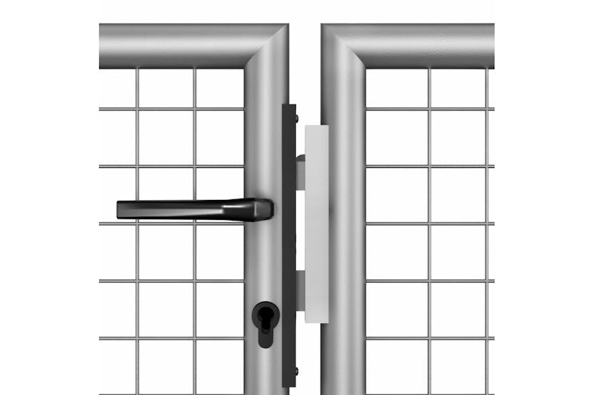 vidaXL 144762 Garden Gate Galvanised Steel 306x150cm Silver vidaXL 144762 Garden Gate Galvanised Steel 306x150cm Silver