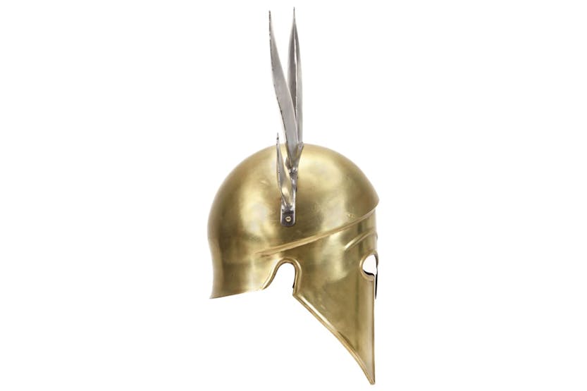 vidaXL 286223 Greek Warrior Helmet Antique Replica Larp Brass Steel vidaXL 286223 Greek Warrior Helmet Antique Replica Larp Brass Steel