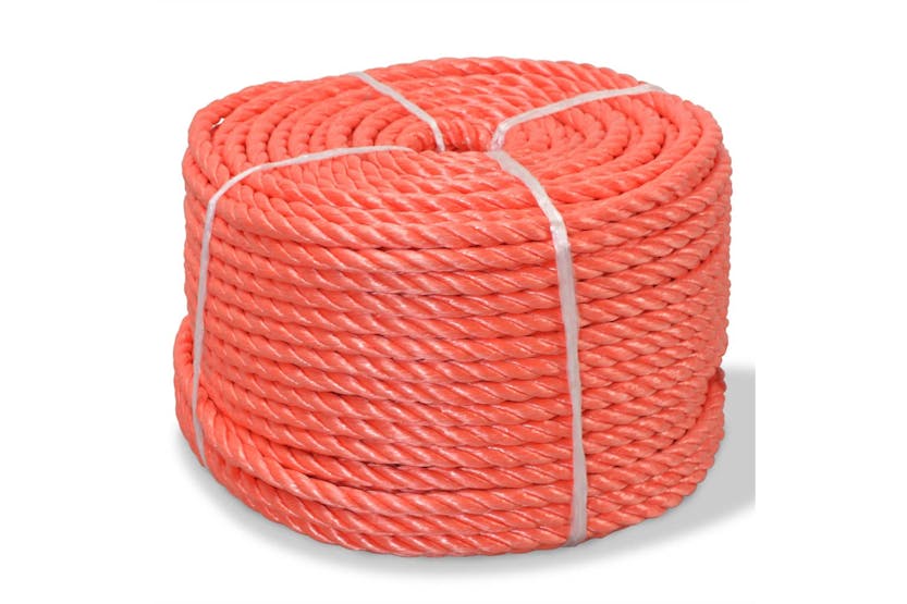 vidaXL 143836 Twisted Rope Polypropylene 12mm 250 M Orange vidaXL 143836 Twisted Rope Polypropylene 12mm 250 M Orange
