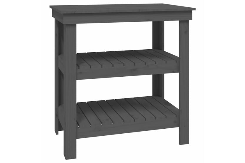 vidaXL 823641 Work Bench Grey 78.5x50x80cm Solid Wood Pine vidaXL 823641 Work Bench Grey 78.5x50x80cm Solid Wood Pine