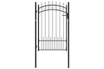 vidaXL 146390 Fence Gate With Spikes Steel 100x150cm Black vidaXL 146390 Fence Gate With Spikes Steel 100x150cm Black
