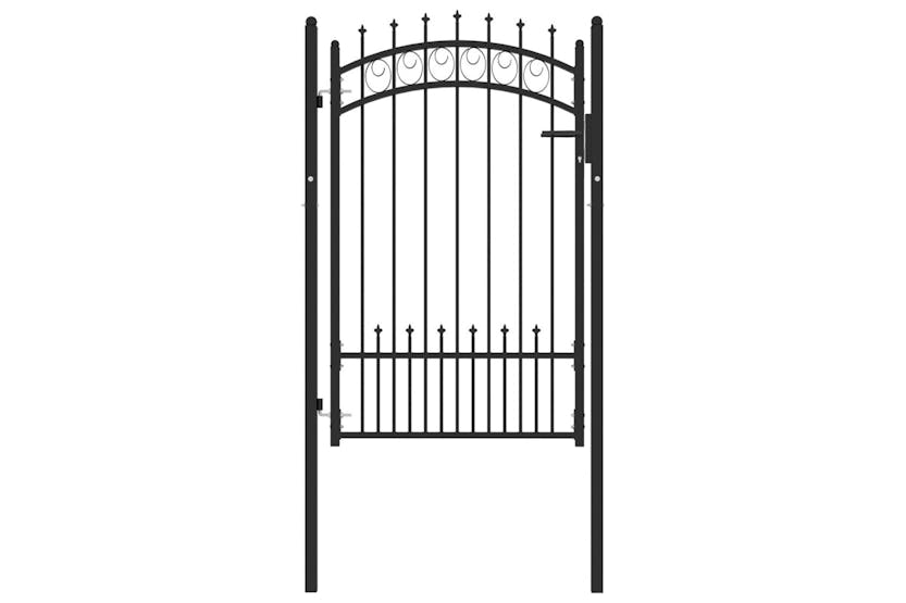 vidaXL 146390 Fence Gate With Spikes Steel 100x150cm Black vidaXL 146390 Fence Gate With Spikes Steel 100x150cm Black
